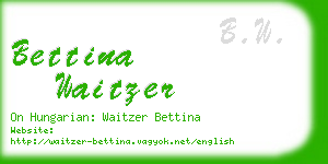 bettina waitzer business card